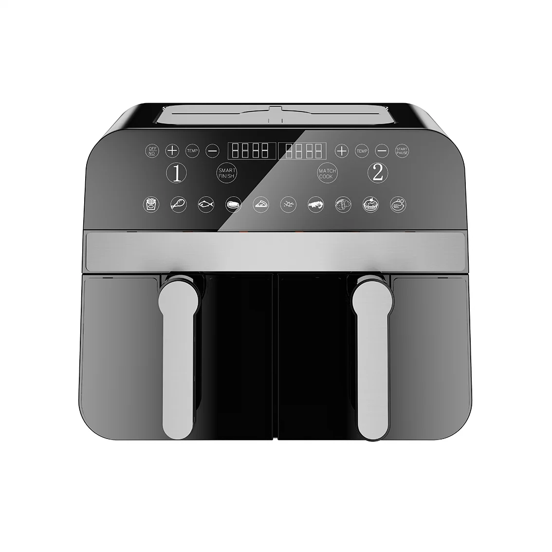 Household Smart  Electric Digital Double Dual 2 Baskets Deep Air Fryer