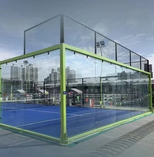 Professional Padel Court With Roof Tennis Grass Padel Panoramic Sport Court With Cover