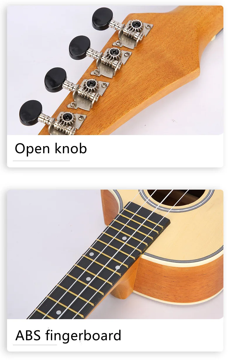 Promotion cheap stock mahogany wooden guitar concert 23 inch ukulele with good quality
