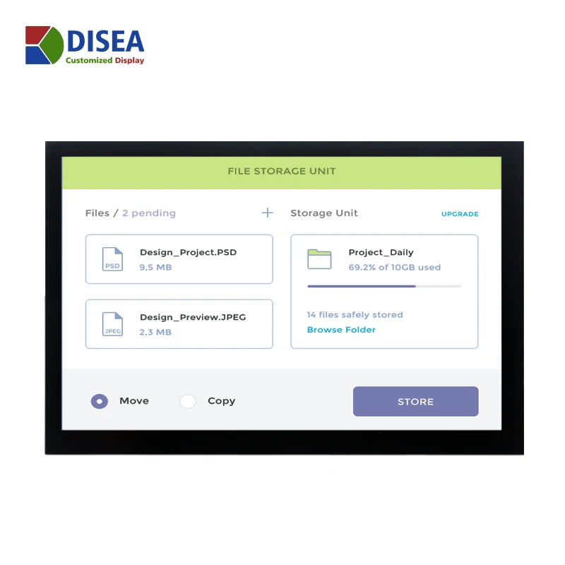 DISEA customized  1280*800 LVDS/40PIN 10.1 inch TFT LCD Display with IPS/NB wide viewing and capacitive touch screen