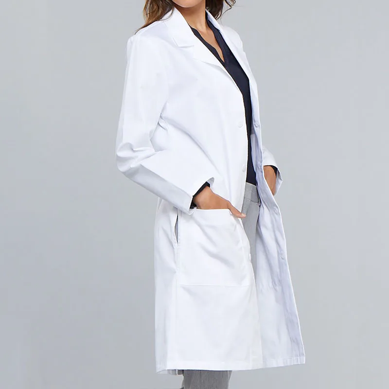 Medical Uniforms Ladies Fashion Doctor Nurse Uniform Hospital Uniforms 100% Cotton White Lab Coat