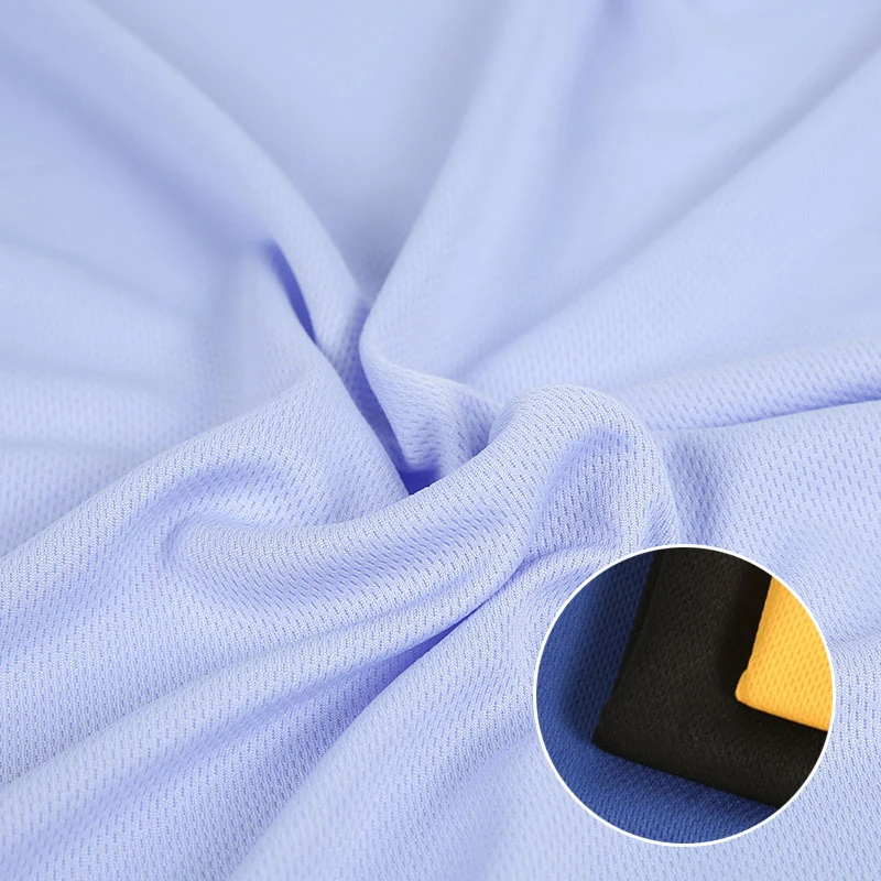 Sports Polyester White Fabric Dye Sublimation 150 Gsm Breathable Knitted Drifit Mesh Fabric For Jersey T-shirt