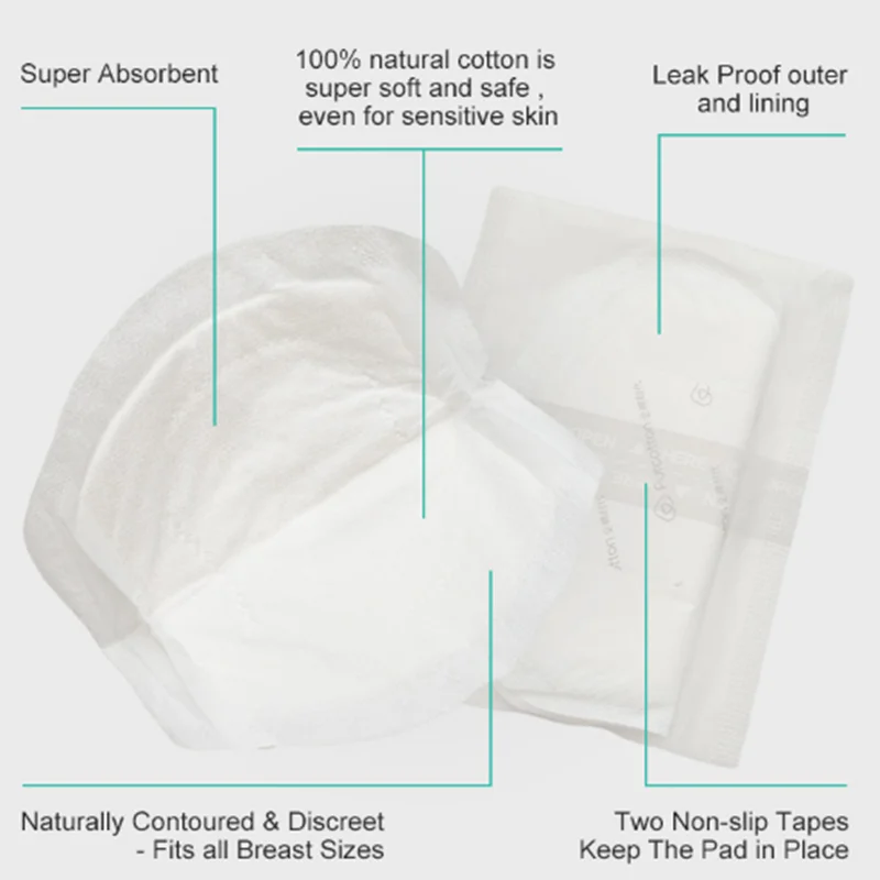 
Hot selling free sample ultra thin absorbable leakproof soft breast pads disposable 
