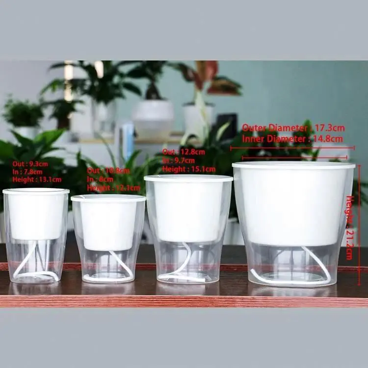 Cheap plastic garden plant pots the range transparent floral bucket