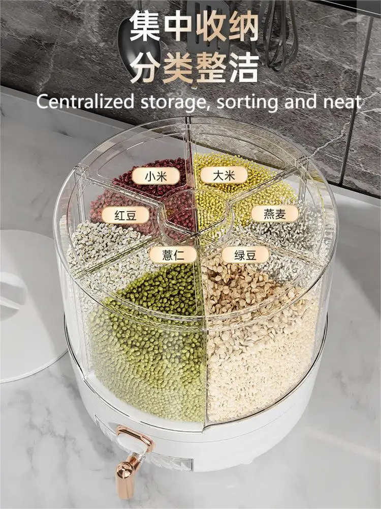 Household installation of high-end sealed insect-proof and moisture-proof rice bucket cereal storage box