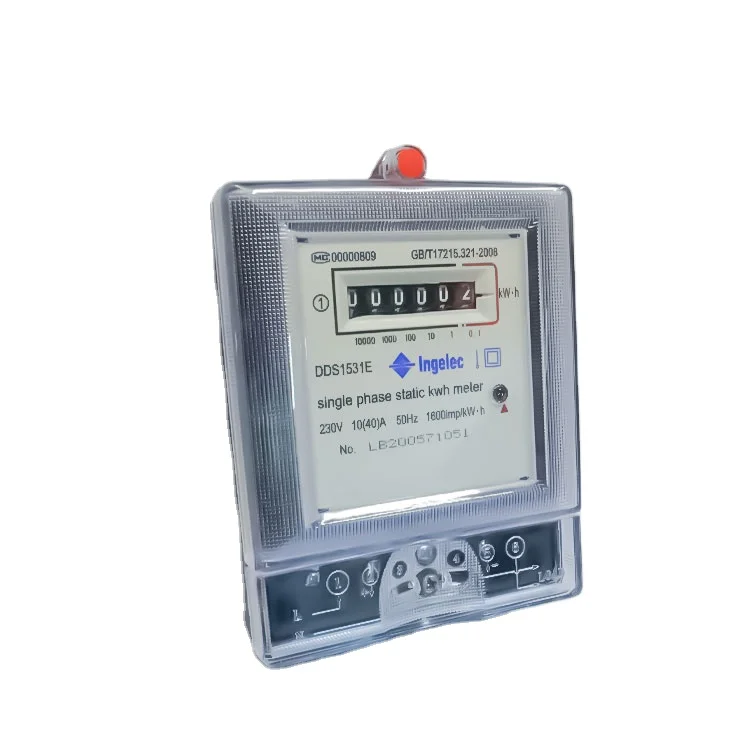 IngelecHousehold Electricity Meter Single-phase 10A 220V Electricity Meter Transparent Electronic Single-phase Electricity Meter