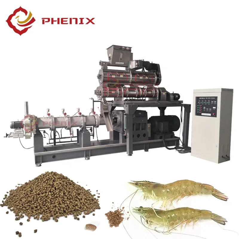 steam heating extruder for Ornamental Farm Catfish Carps Shrimp crab Fish Feed Production Line Floating Food Pellet machine