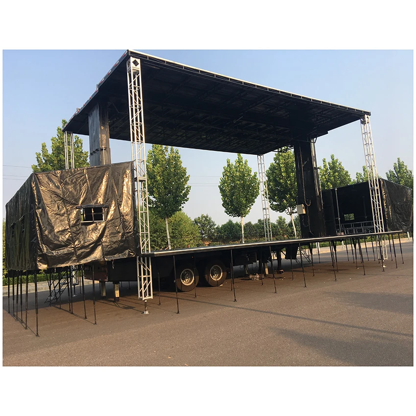 13m mobile roadshow stage truck trailer semi truck for sale
