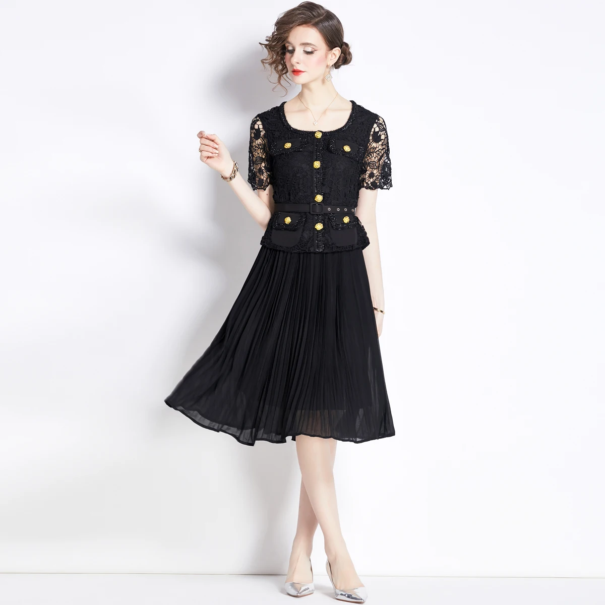 1643-128-1002 Designer Manufacturers Custom Woman Clothes Wholesale Prom Inspiration Elegant Vintage Lady Oem  Long Dresses