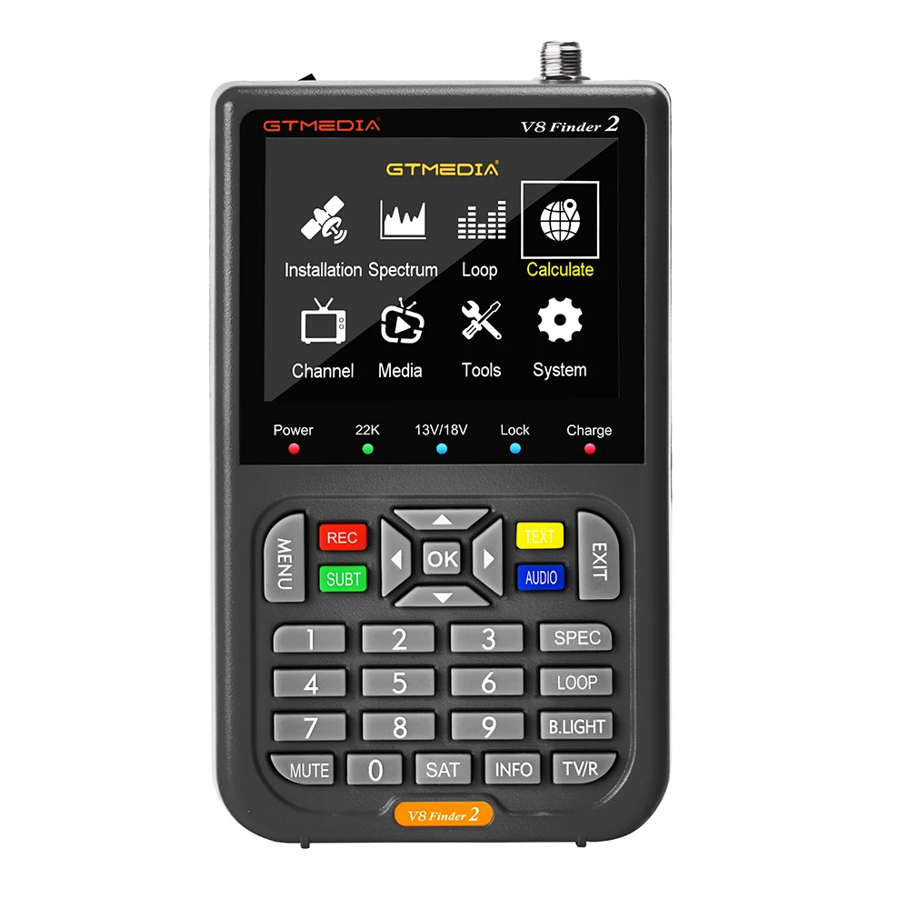 Portable GTMEDIA V8Finder 2 DVB S2X S2 S Handheld Meter Type C Sat Locator Satlite Signal Finder Satellite Finder Meter