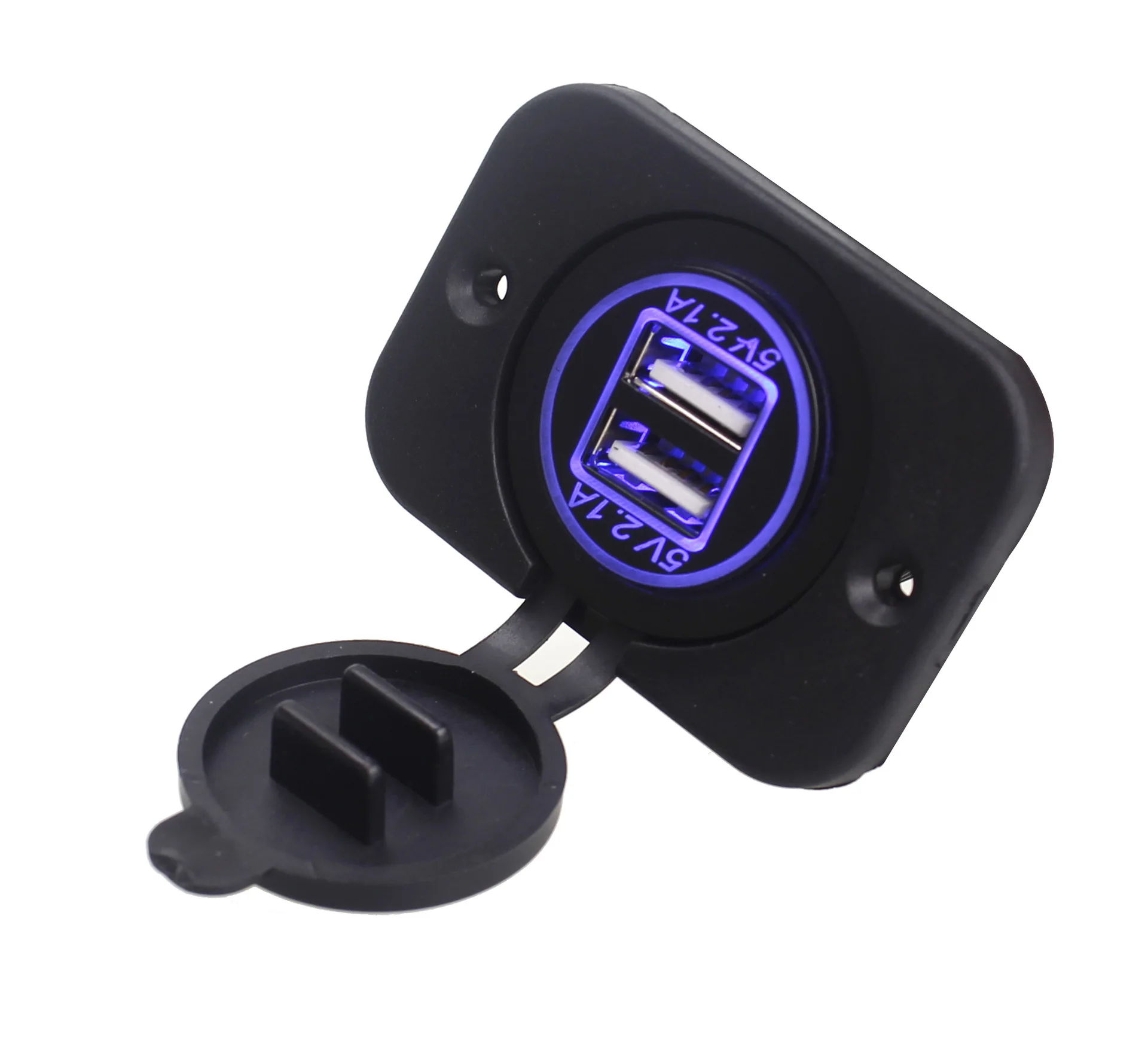 Автомобильное зарядное устройство с двумя USB-портами, 5 В, 3,1 А, 12 В