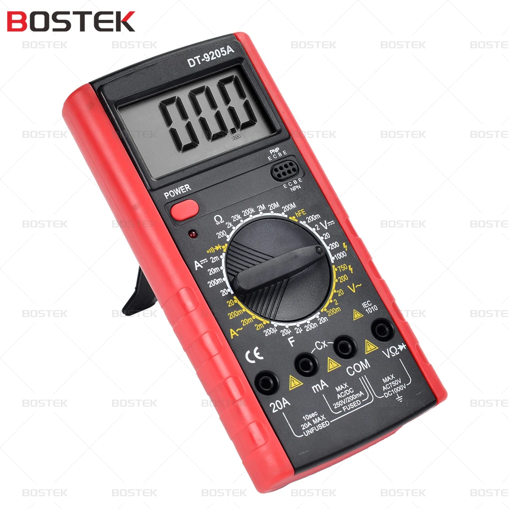 Цифровой мультиметр BOSTEK DT9205A измеритель напряжения постоянного и переменного тока амперметр тестер Гц