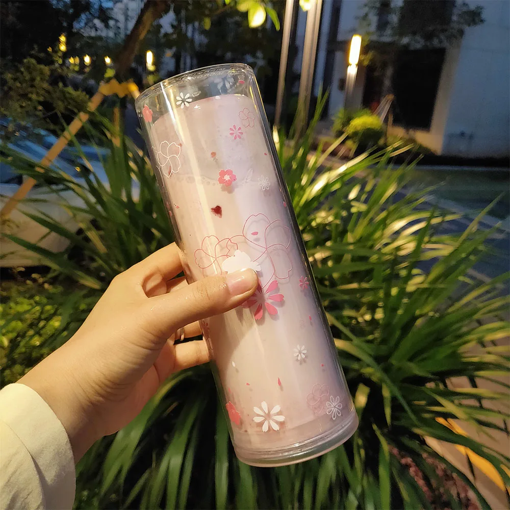 Christmas Gifts 16oz  Boba Tea Bottle Cup Custom Clear Acrylic Reusable Plastic Bubble Tea Tumbler With 12mm Straw