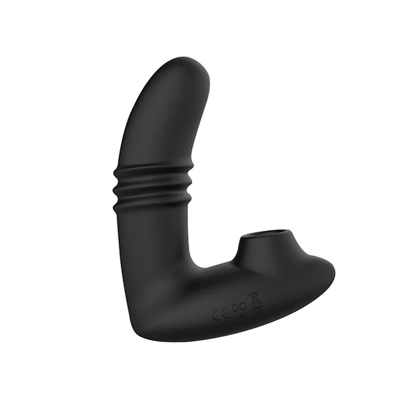 Retractable thrusting double vibration male female adult masturbation prostate massager G-spot Massage anal plug adult toy