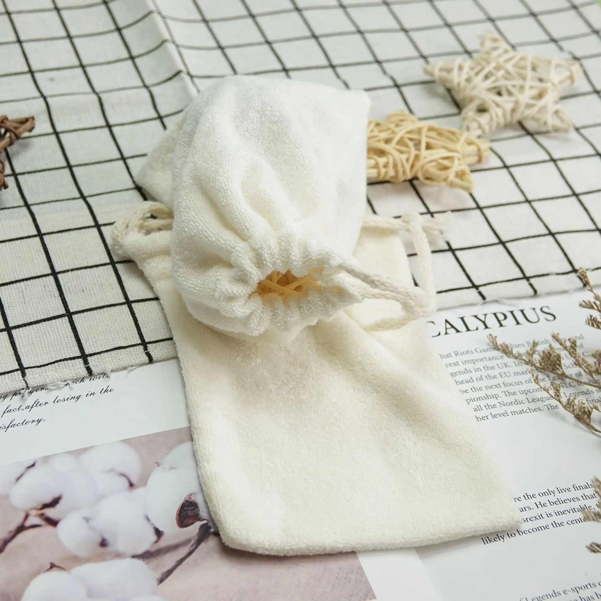 Bamboo Fiber Soap Bag Clean Bamboo Soap Protector Natural Bath Soap Bag