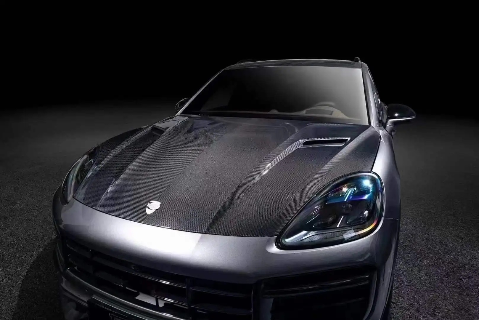 BTC High Quality Carbon Fiber Engine Hood For Porsche Cayenne 9YA/9YB 2018+ To Techart style cover