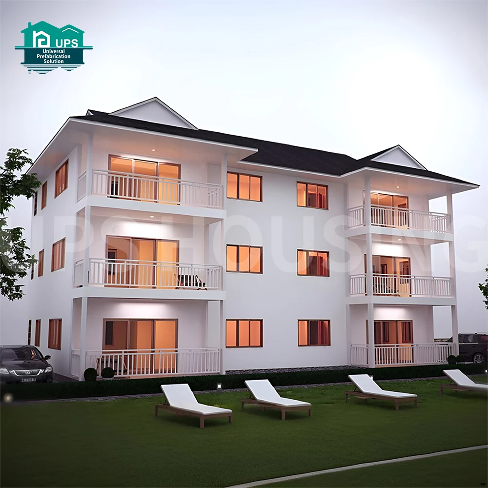 Трехэтажный Быстрый строительный сборный цементный и электронный панельный дом для продажи