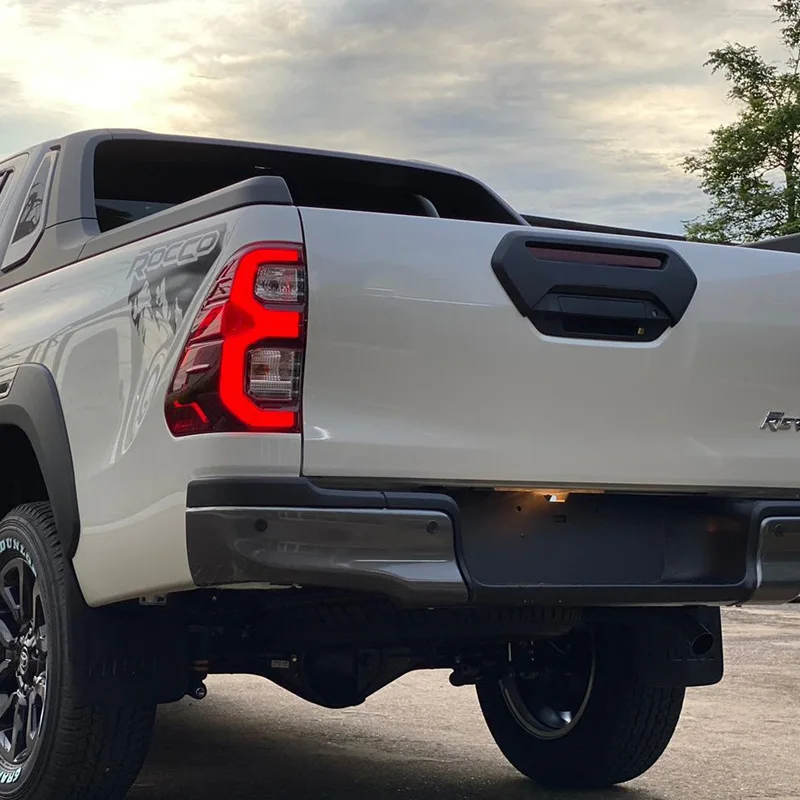 Car Rear ABS Tailgate Cover Tailgate Plate Cover Car Styling Auto Accessories for Toyota Hilux Revo Rocco 2021 2022