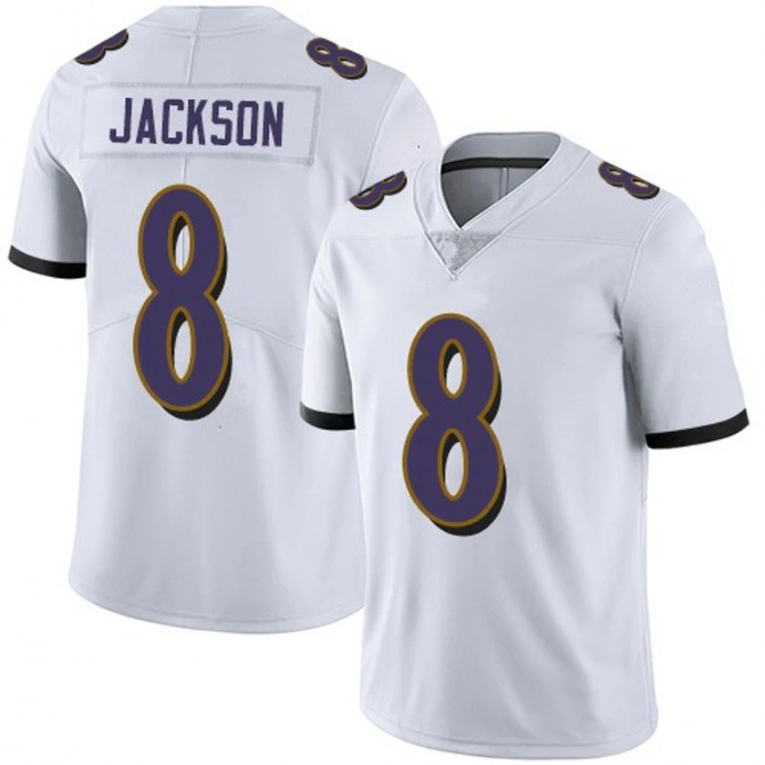 Youth 8 Lamar Jackson Kids American Football Jersey Stich S-5XL