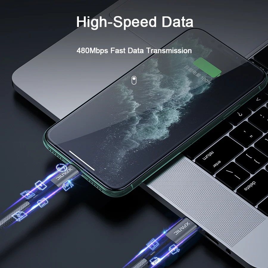 1 2 м PD 20 Вт 3A зарядный кабель USB типа C для Lightning Кабель передачи данных Mfi Быстрая зарядка Usb-C