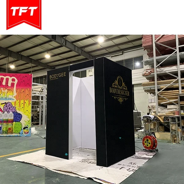 China Contractor Tension Fabric Double Sided Backlight Modular Exhibition Stand Stall Booth 4X2 With Tv