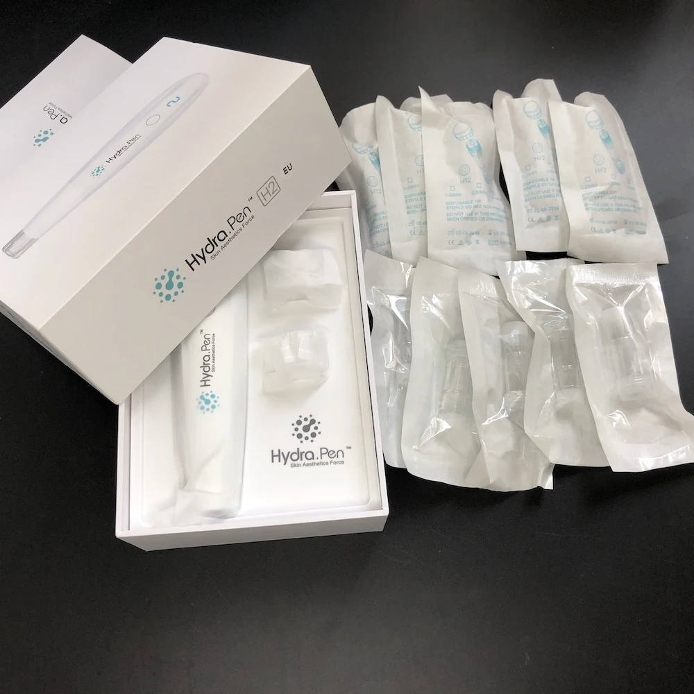 
Newest Christmas new product 2 in 1 Micro-needling Pen Automatic Applicator Derma Pen Hydra pen H2 +10pcs cartridges 