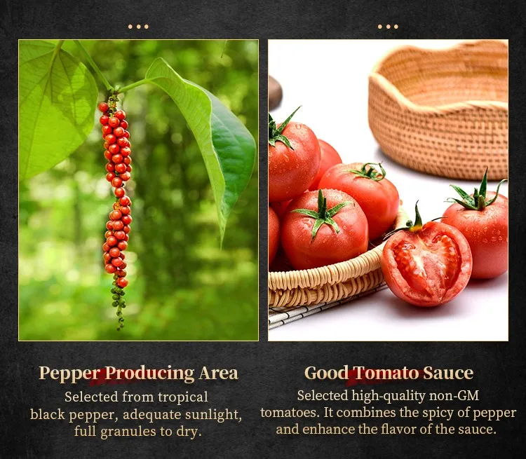 Black Pepper Sauce 235g Convenient Bottled Pepper Seasoning Sauce