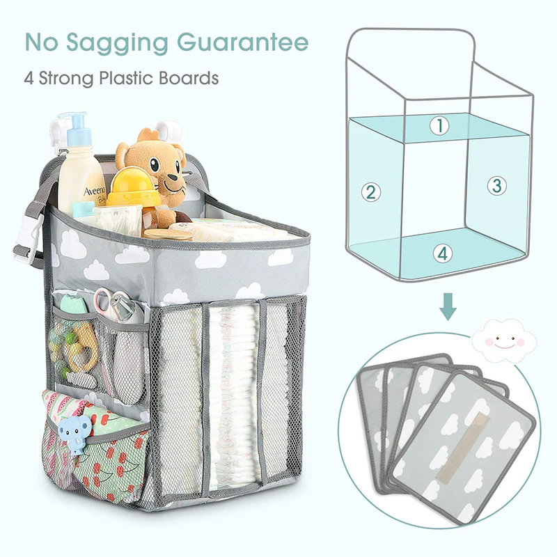 Nursery Organizer Baby Diaper Caddy Hanging Diaper Organization Storage for Baby Essentials