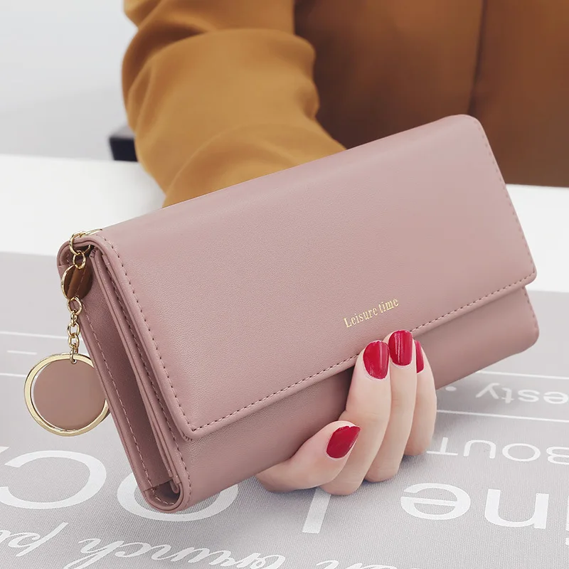 
New Style Fashion Large Capacity Clutch Phone Cases Long Card Holder Leather Wallet Women 