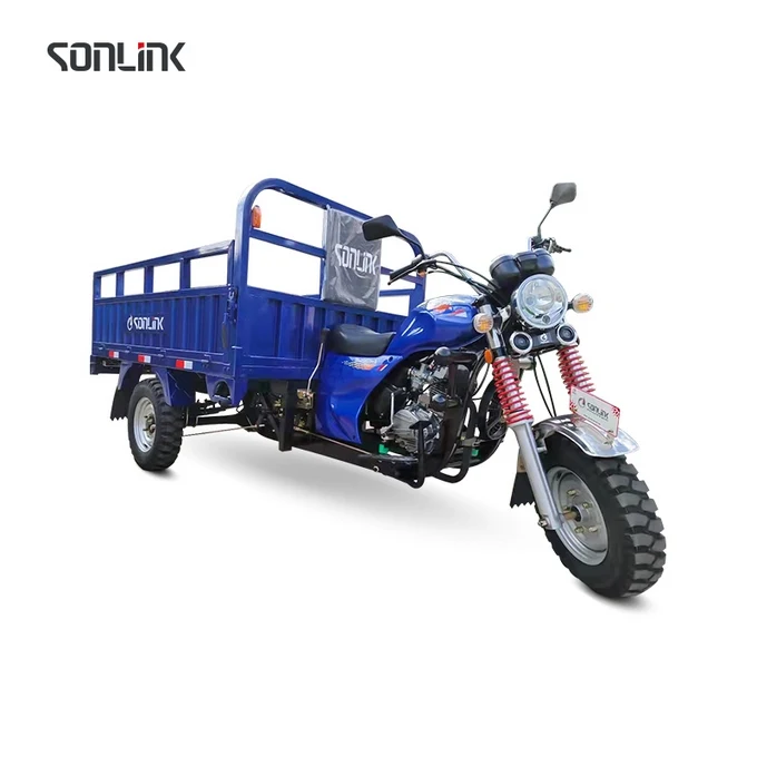 Sonlink Moto Gas 150/200cc 3 Wheels Motorized Adults Cargo Tricycle Racing Motorcycle,right Three-wheeled Motorcycle 150CC 150kg