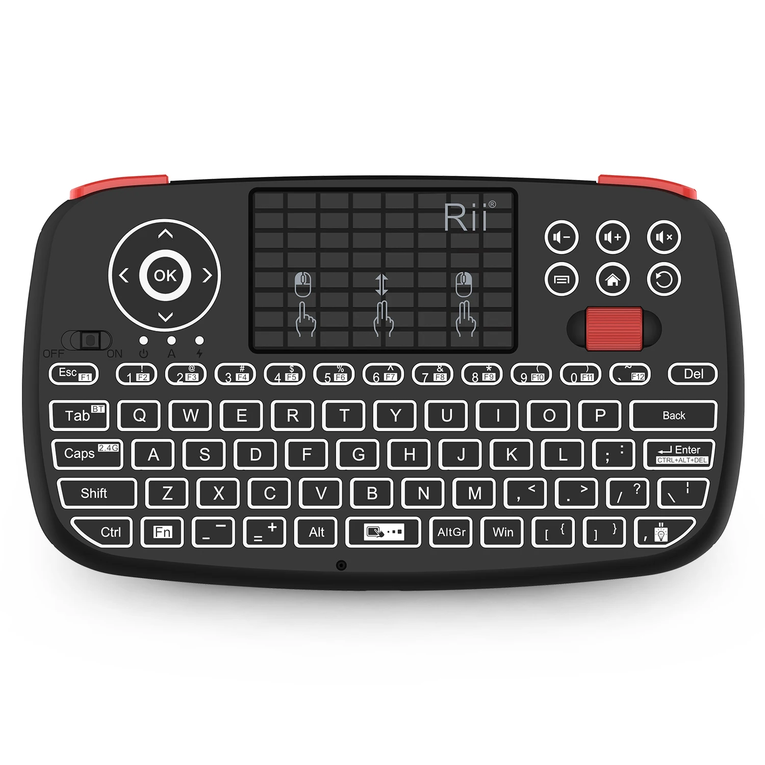 Rii 2.4GHz Dual Modes Handheld Backlit mini bluetooth keyboard android backlight