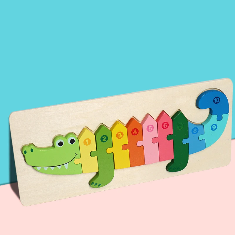 Wholesale Customize best welcome fashion 3d wooden puzzle jigsaw Educational Games Toys for kids