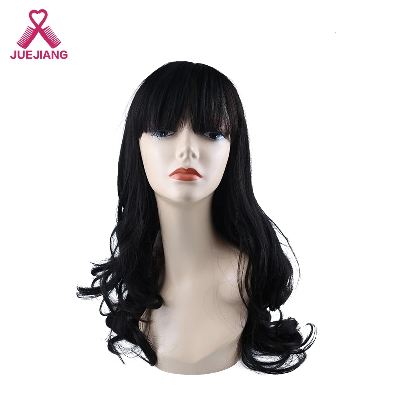 22 дюйма длинные натуральные французский вьющихся волос черный цвет термостойкие Корея синтетического волокна-Карибская структура волоса) на прозрачной основе