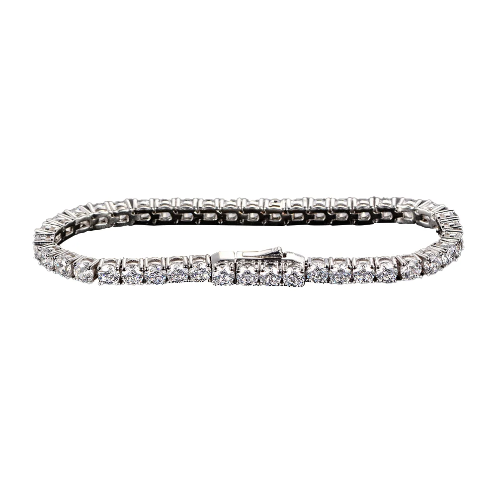 Wholesale price fine design 16CM diamond mounting 925 sterling silver tennis bracelet for gift
