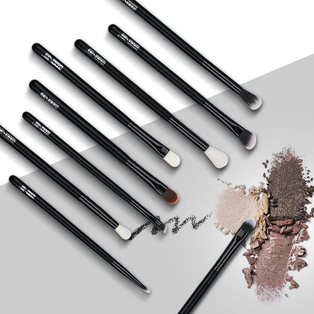 Maange 2023, новый стиль, оптовая продажа 15 штук черная ручка набор кистей для макияжа от частной марки, изготовленным на заказ логосом натуральных волос косметические кисти для макияжа