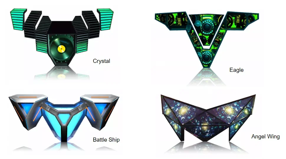 YAKE 3D Video LED DJ Booth Disco LED Display Screen/indoor outdoor P3 P4 P5 dj led wall