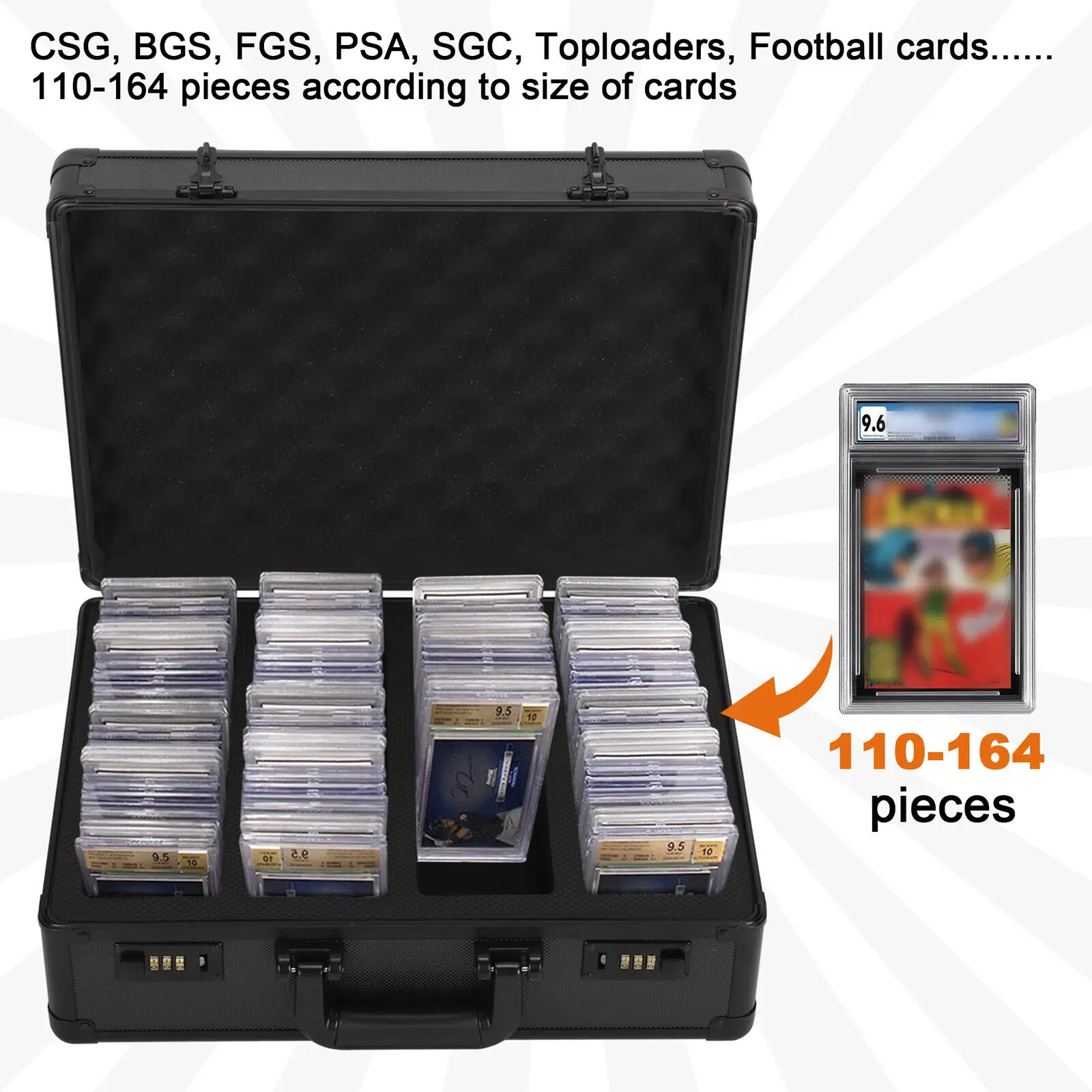 Коробка для хранения карт 110 - 164 PSA BGS SGC FGS футляр спортивных торговых