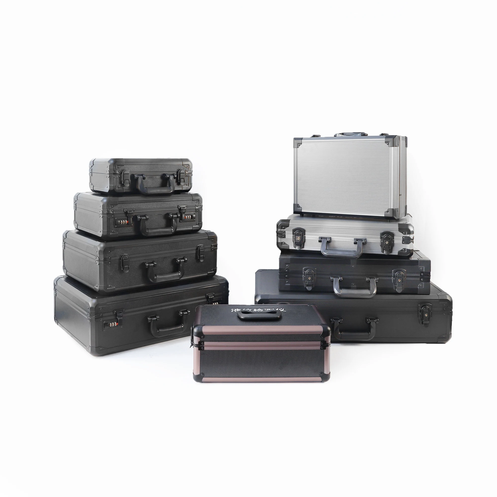 Custom Hard Carrying Storage Flight Lock Briefcases Aluminum Tool Cases Box with EPE/EVA Foam