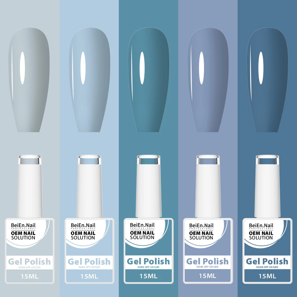 BeiEn Custom LOGO High Pigment Direct Selling Custom Private Label Logo 15ml Soak Off UV Nail Gel Polish Set OEM&ODM Bulk Popula