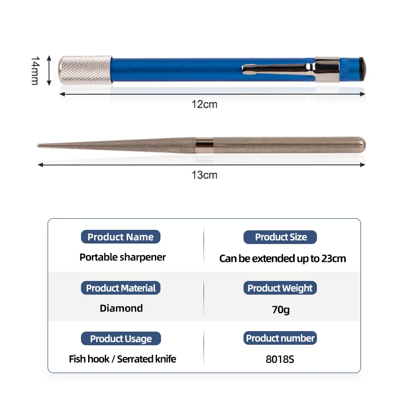 Factory wholesale swifty sharp Diamond Portable Knife Fishing Hook Sharpener for Outdoor