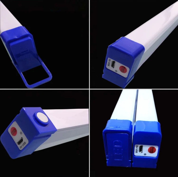 Питание от аккумулятора Портативный ночного рынка кабинетное Освещение USB светодиодный аварийный свет пробки аккумуляторная