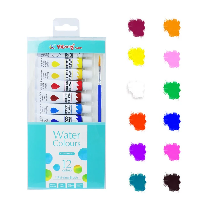 Yalong New Design Hot-sale Watercolor Customize Student Art Supplies Water Color Painting Set For Kids