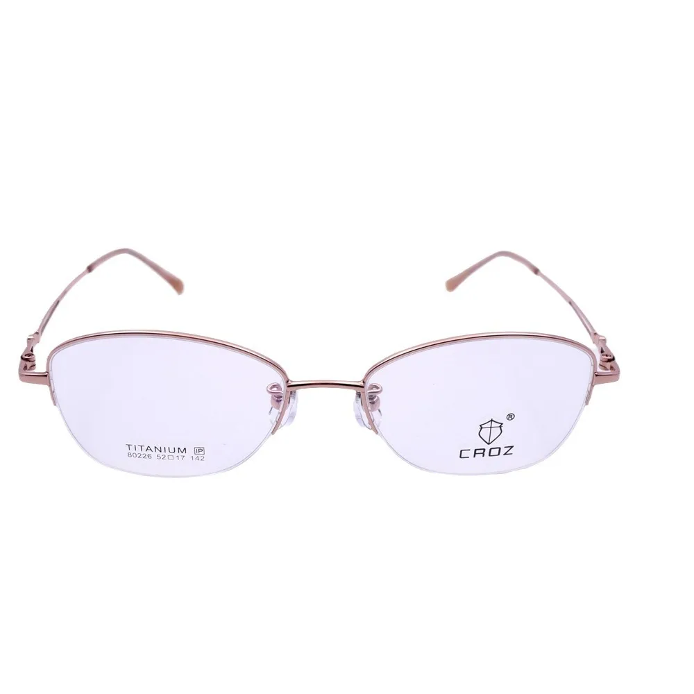 Charming charm half frame lady pure titanium glasses high elastic legs without face can match presbyopia 80226