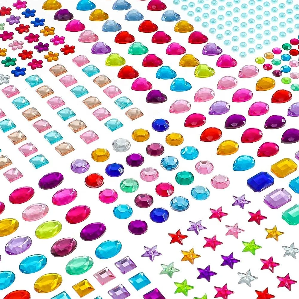 Self Adhesive Multicolor Crystal Jewels Eye Face Rhinestones Gems Stickers