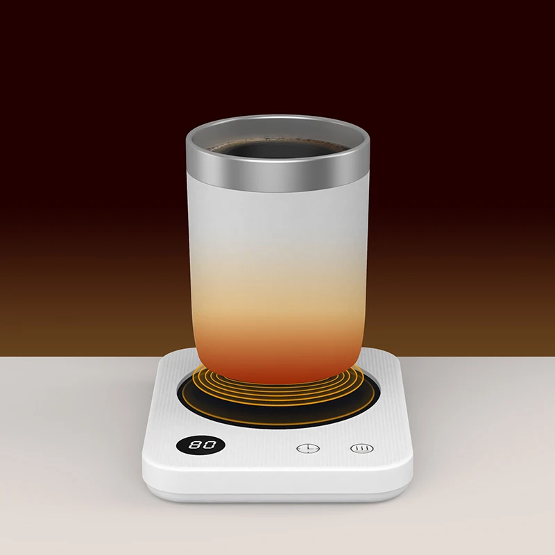 Smart Self Heating Cup Pad Wireless Mobile Charging Thermostat Coffee Cup Warmer Coffee Cup Travel Mug Warmer