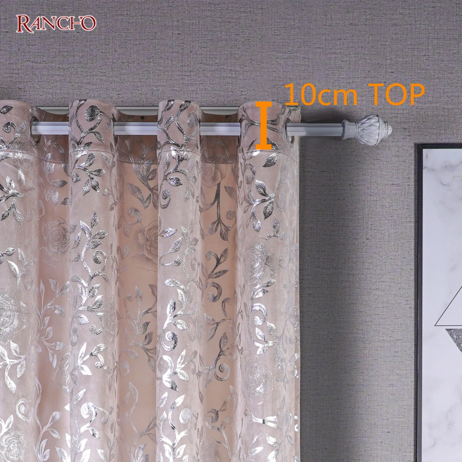 Latest design velvet blackout curtains by silver foil printing design living room silver stamping curtains luxury