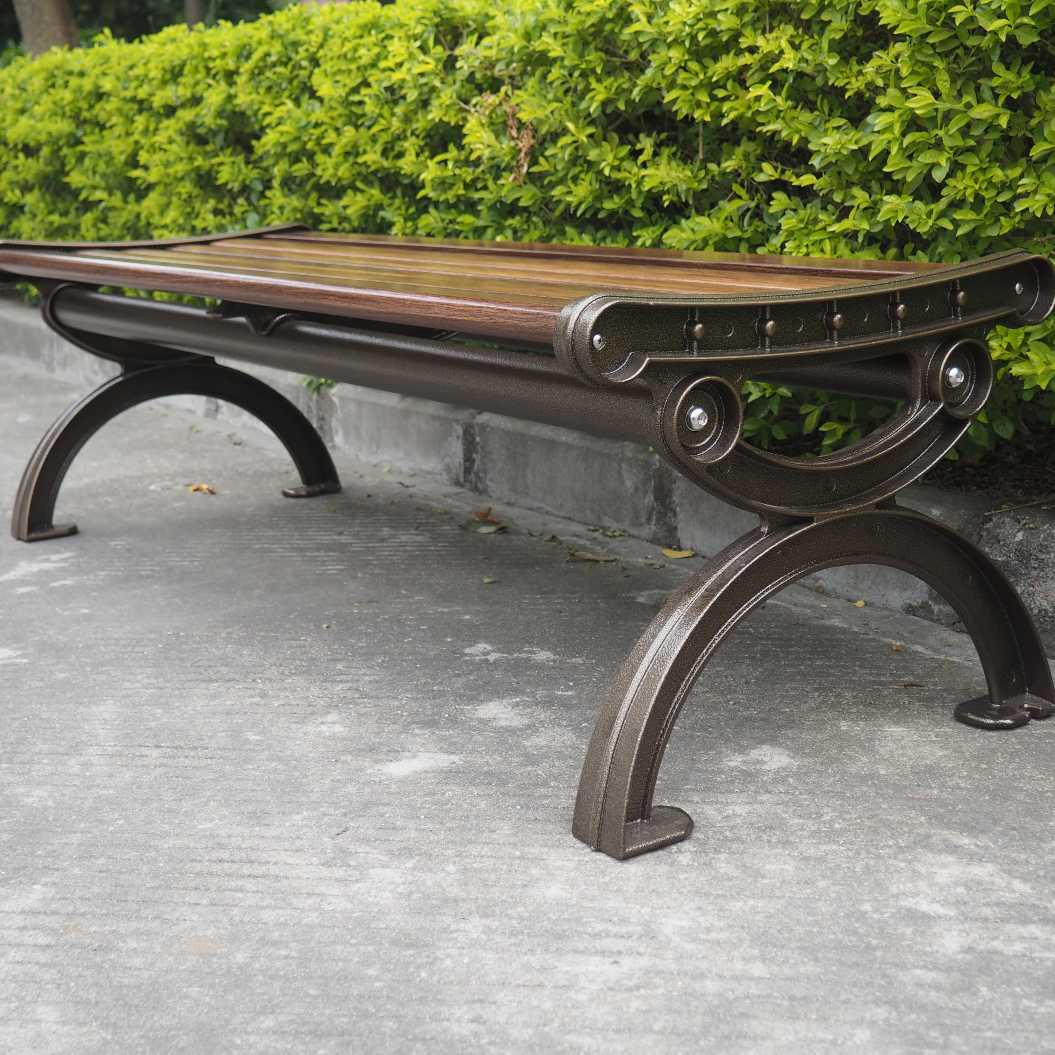 Открытый деревянный пластиковый композитный столик для сидения садовая мебель Наружная Стеклянная скамейка пикника