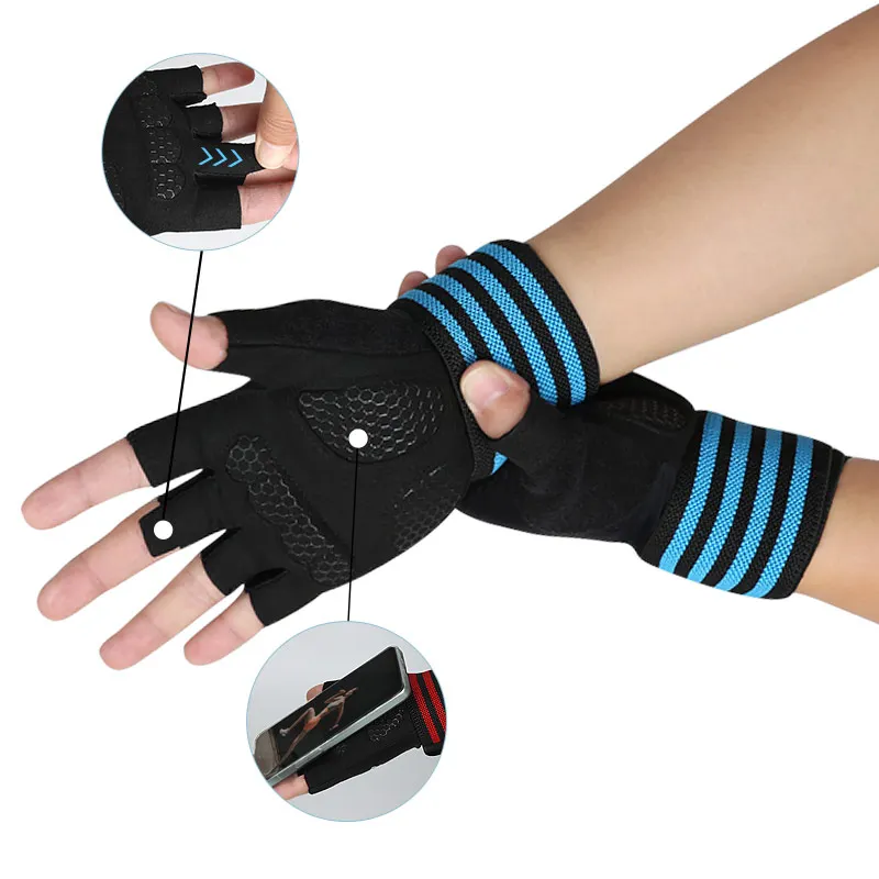 Workout Gloves for Men and Women Gym Weight Lifting Gloves with Wrist Wrap Support