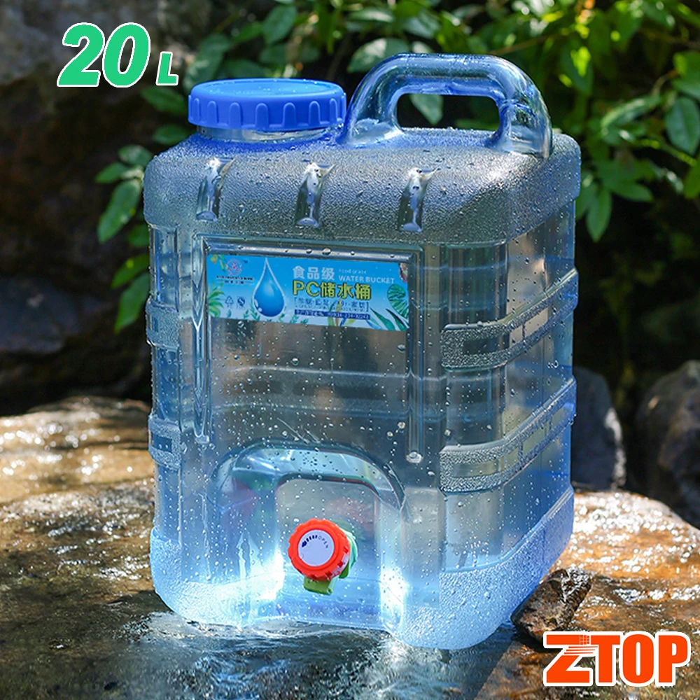Hot Selling 7.5L 10 Liter 15L 20 Litre Blue Plastic Camping Drinking Water Container With Tap