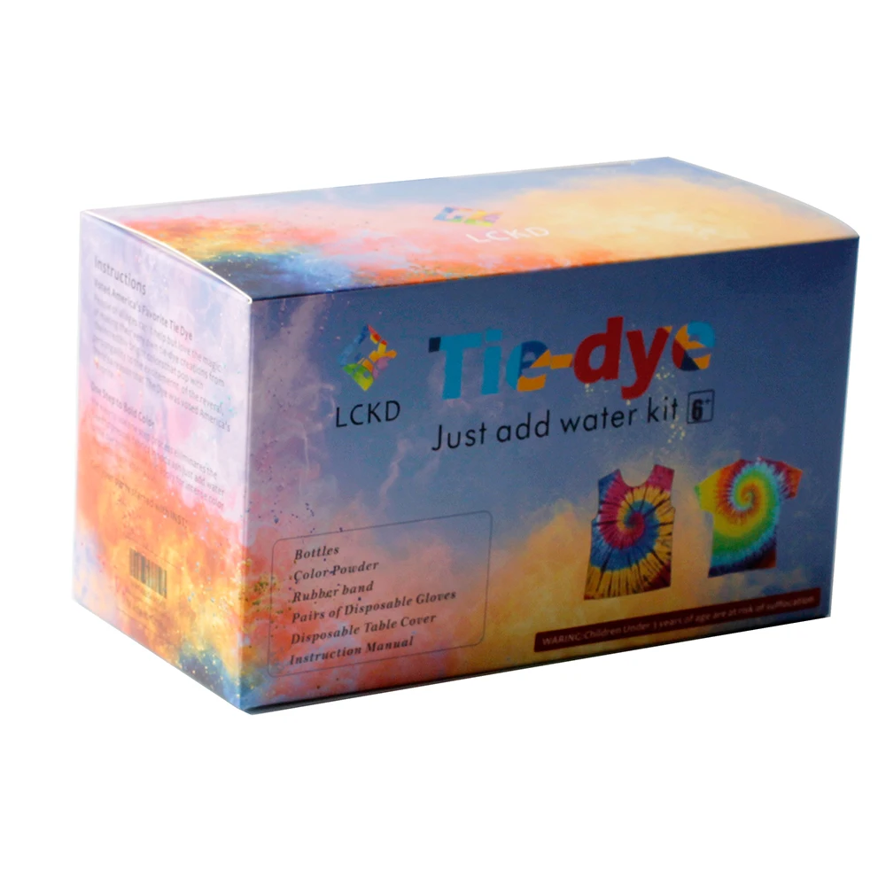 Trendy 26 colors professional tie-dye powder indoor DIY tie-dye set  cold water fabric paint
